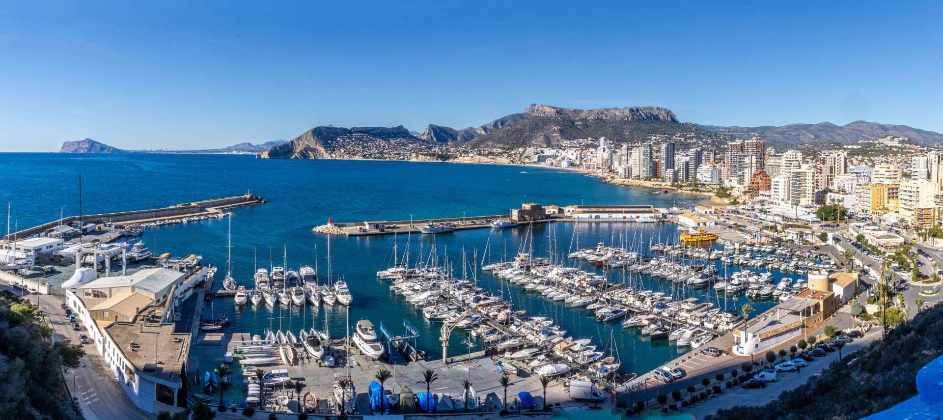Marina and coastline of Campo de Gibraltar